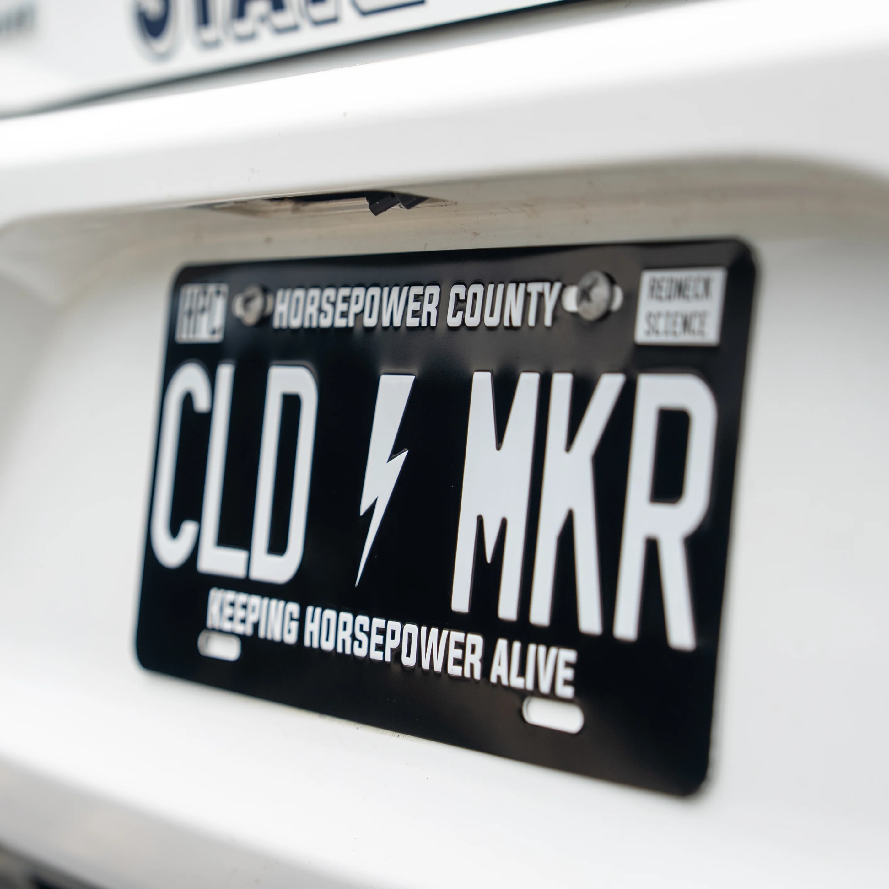 Cloud Maker License Plate - Black & White - Image 3