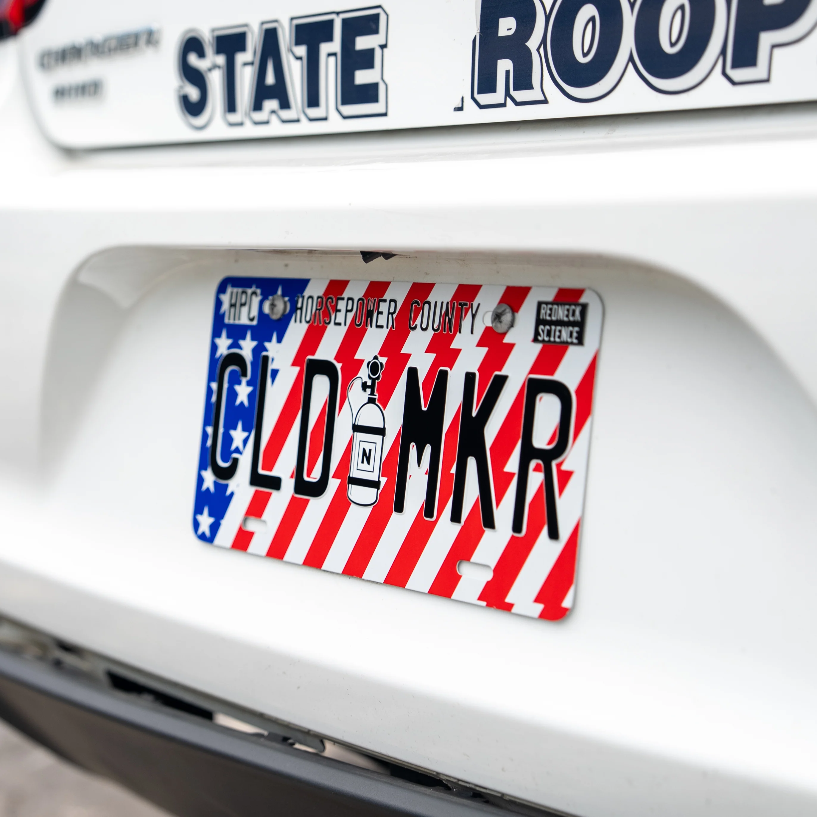 Cloud Maker License Plate - Red White & Blue - Image 3