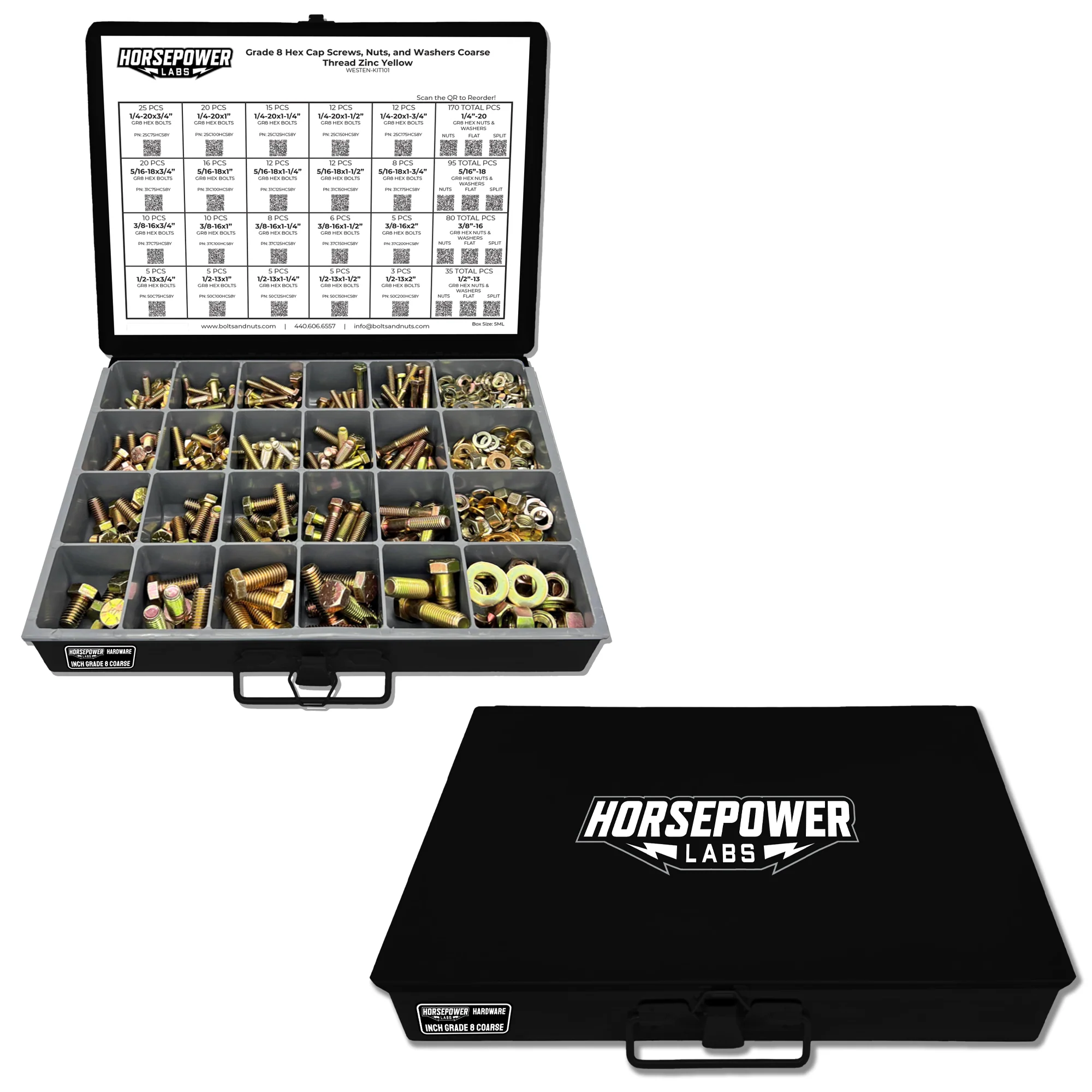 Inch Grade 8 Coarse Thread Hex Bolt & Nut Kit